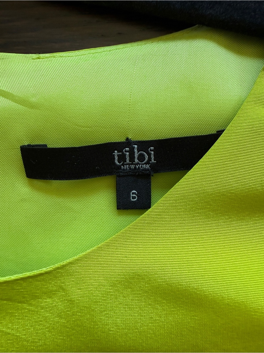 Tibi Silk Peplum Sleeveless Blouse Chartreuse Size 6 - Picture 3 of 6